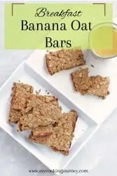 banana oatmeal breakfast bar with text