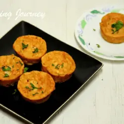 Carrot And Cheese Muffins in a Tray