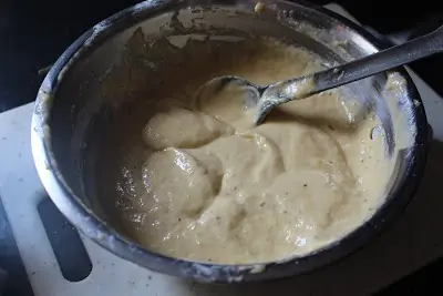 Mixing the ingredients in a bowl