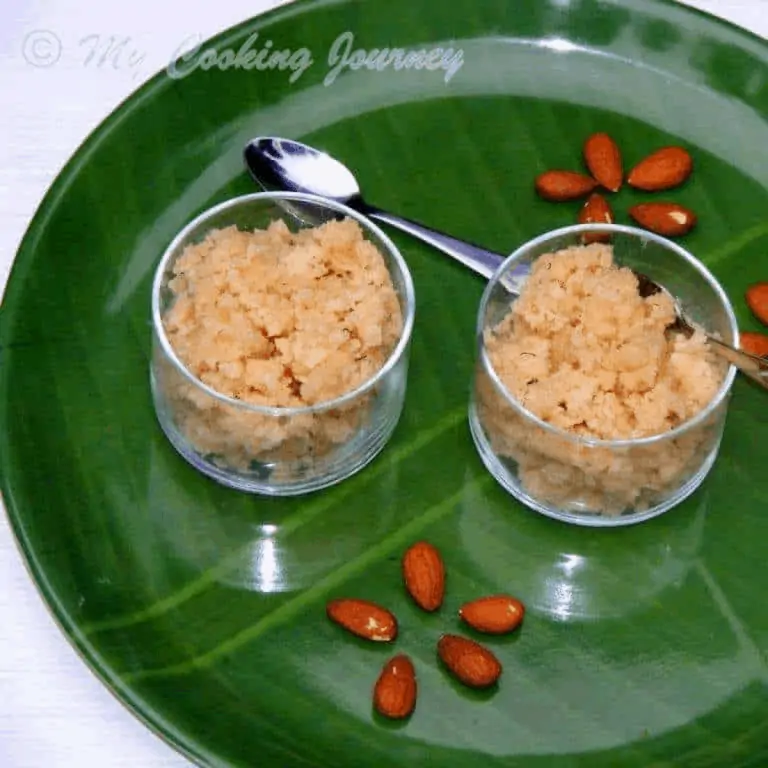 Badam Halwa in a cup