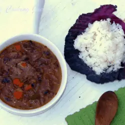 Curried Cabbage in a plate