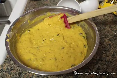 Mixing the ingredients in a bowl