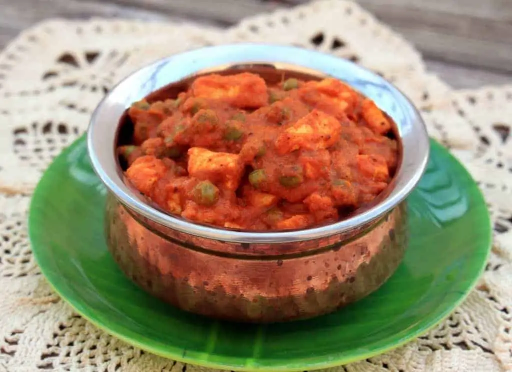 Matar Tofu in a pot