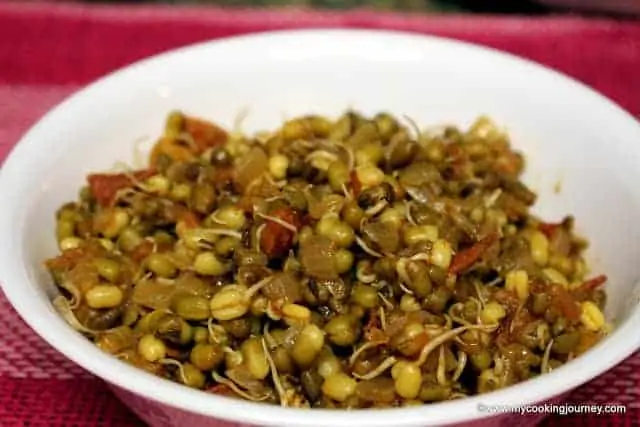 Moong Sprouts Curry Sprouted Mung Subzi My Cooking Journey