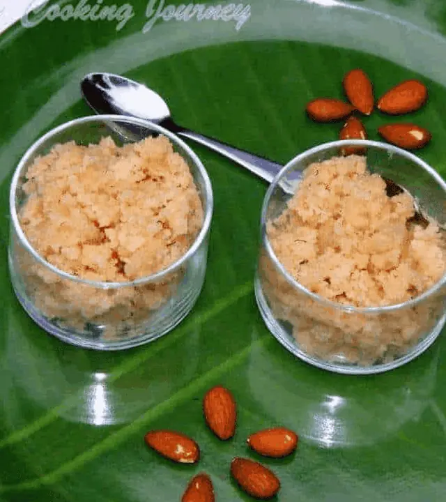 Badam Halwa in a cup