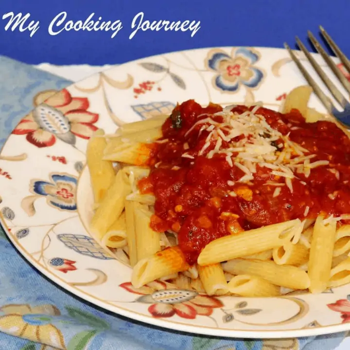 Arrabbiata in a plate