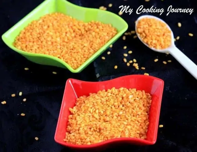 fried Moong Dal in a bowl