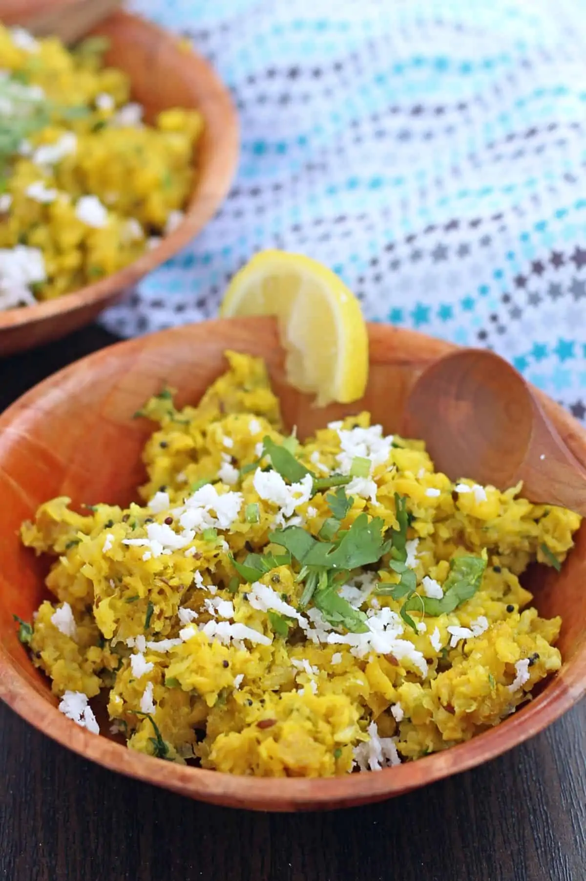 indore style street food bhutte ka kees in a bowl