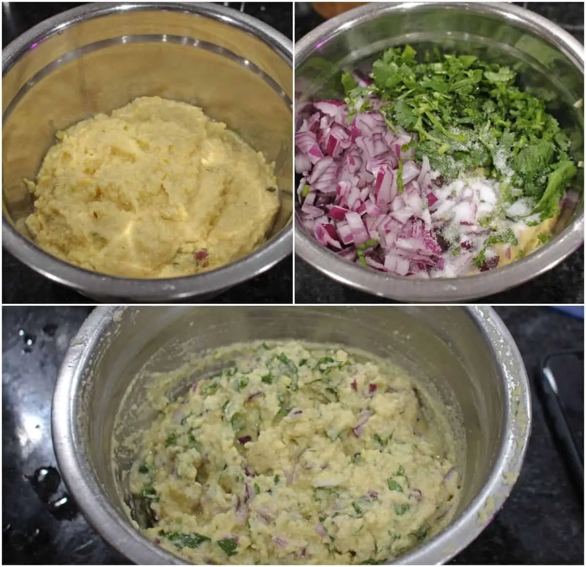 making batter for lentil vada