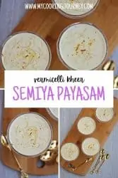 different images of semiya payasam with text