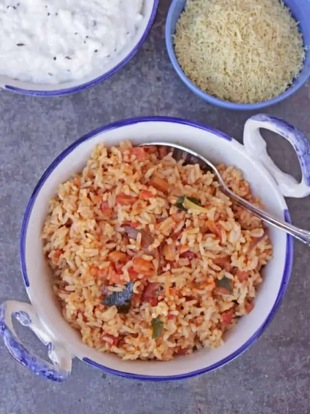 Thakkali Sadam | Tomato Rice Recipe