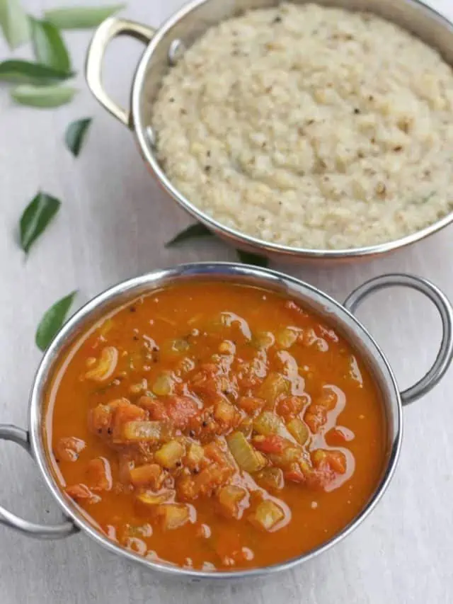 Vengayam Thakkali Gothsu | Onion and Tomato Gotsu