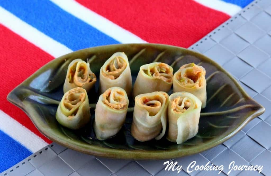 Ready and serve Cucumber Rolls.