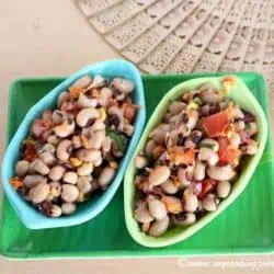 black-eyed pea salad with vegetables