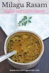 Milagu Jeera rasam with text