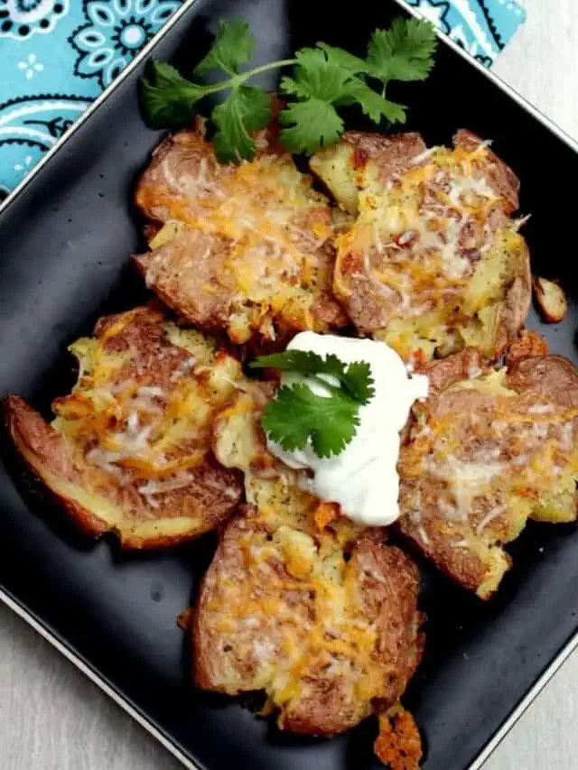 Cheesy Smashed Potatoes