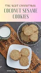 cookies on a plate with overlaying text.