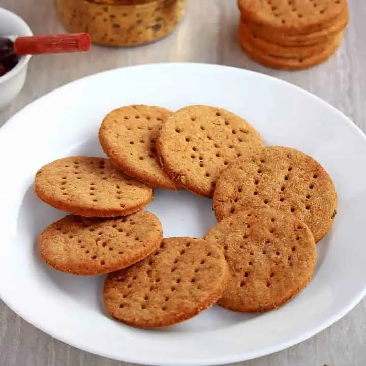 Jau Ki Papdi in a white plate - Featured Image