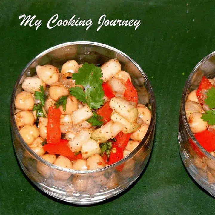 Chana Chaat in a glass bowl - Feature Image