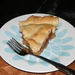 Slice of Apple Pie with a fork in a plate - Feature Image