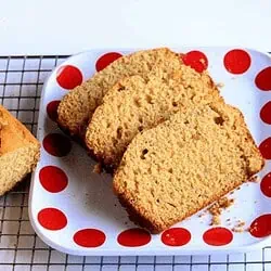 Honey Nut Bread With Orange Zest in a white plate - Feature Image