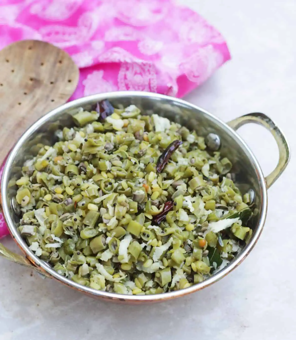 long beans poriyal with coconut