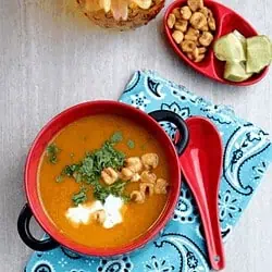 Mexican Flavored Roasted Butternut Squash Soup - Feature Image