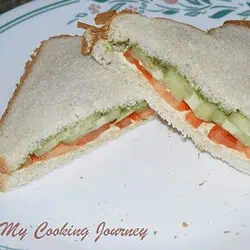 Simple Bread Sandwich in a Plate - Feature Image