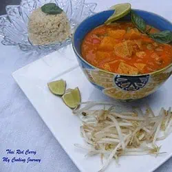 Thai Red Curry with Rice on the side - feature image