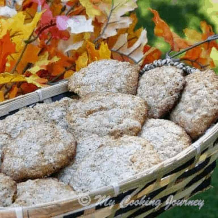 Oatmeal Coconut-Cookies in a basket - Feature Image