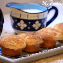 Cinnamon Sugar Muffins with milk on the side - Feature Image