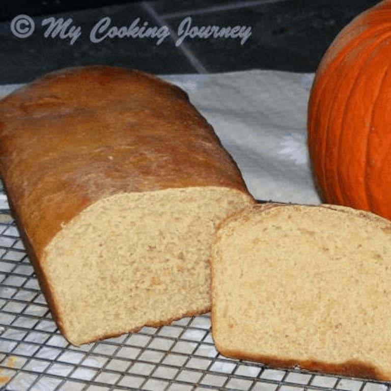 Pumpkin Yeast Bread on a colling rack - Feature Image